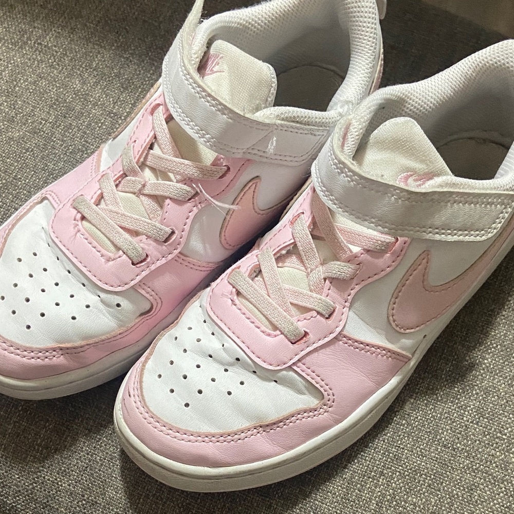 Nike Kids Pink and White Sneakers